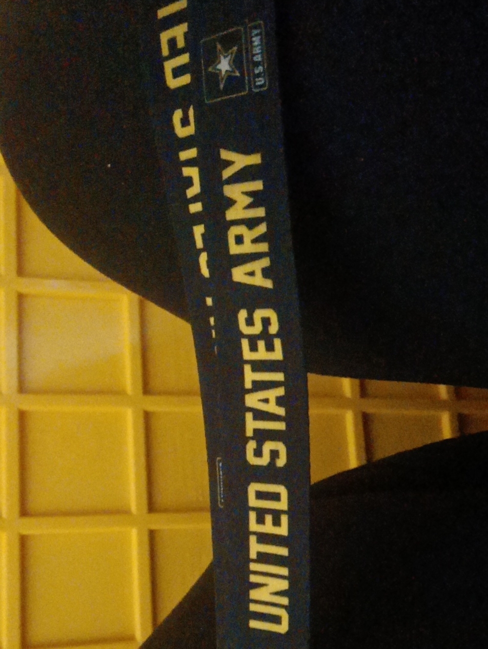 U.S. Army Black and Yellow Lanyard